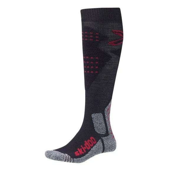 Ski-Doo Mens Raspberry Performance Midweight Snowmobile Socks Snocross Elastic - Picture 1 of 8